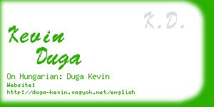 kevin duga business card